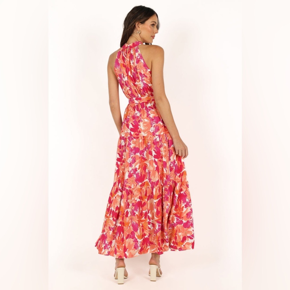 Petal & pup floral halter tiered maxi dress nwot - Picture 4 of 8